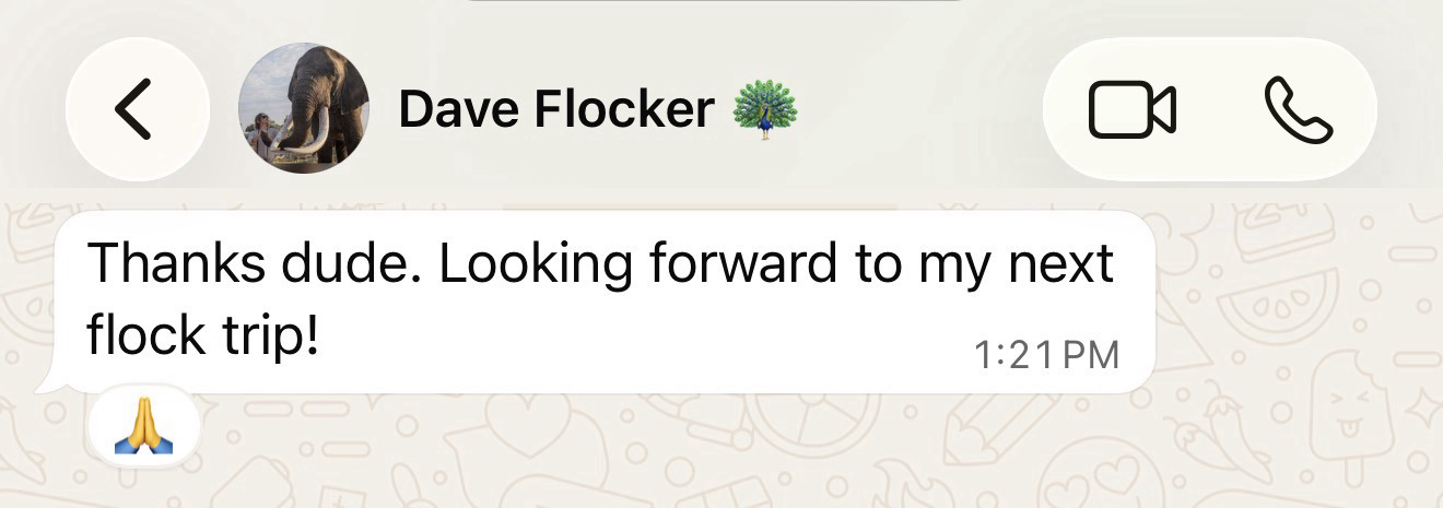 Message from Dave