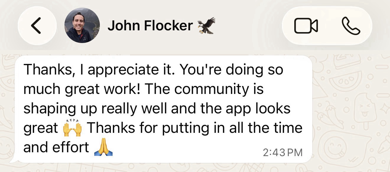 Message from John G.