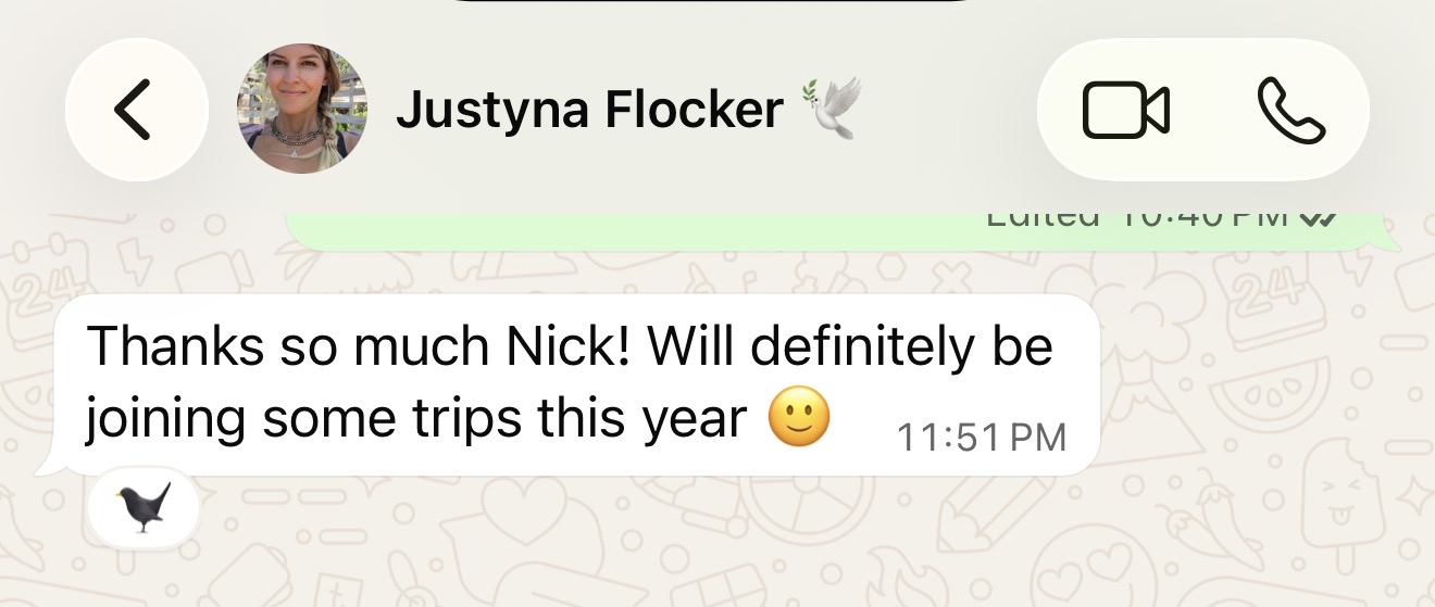 Message from Justyna K.
